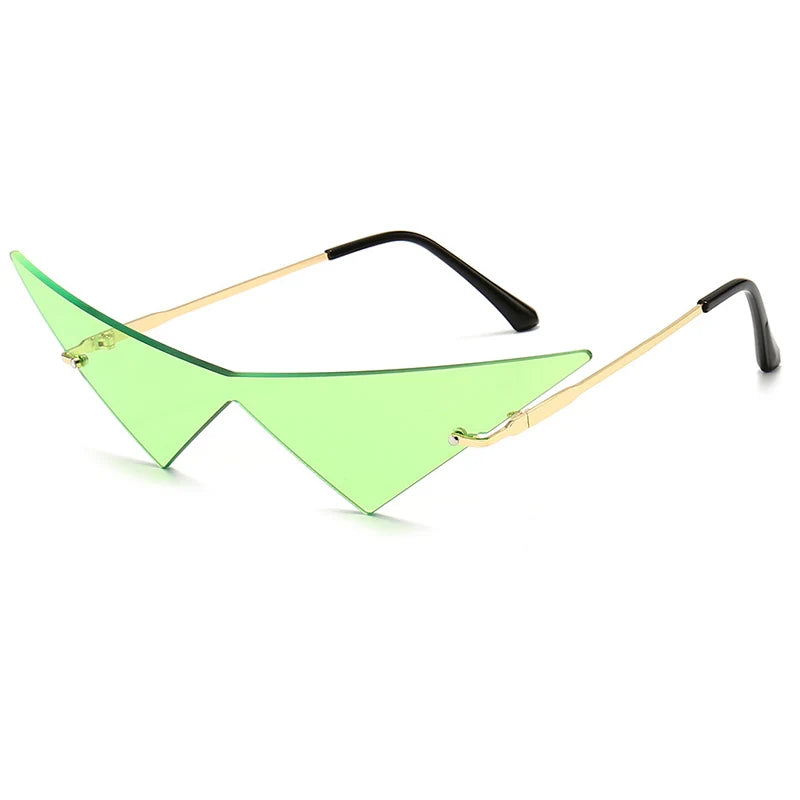 Oversized Cat eye Rimless Sunglasses
