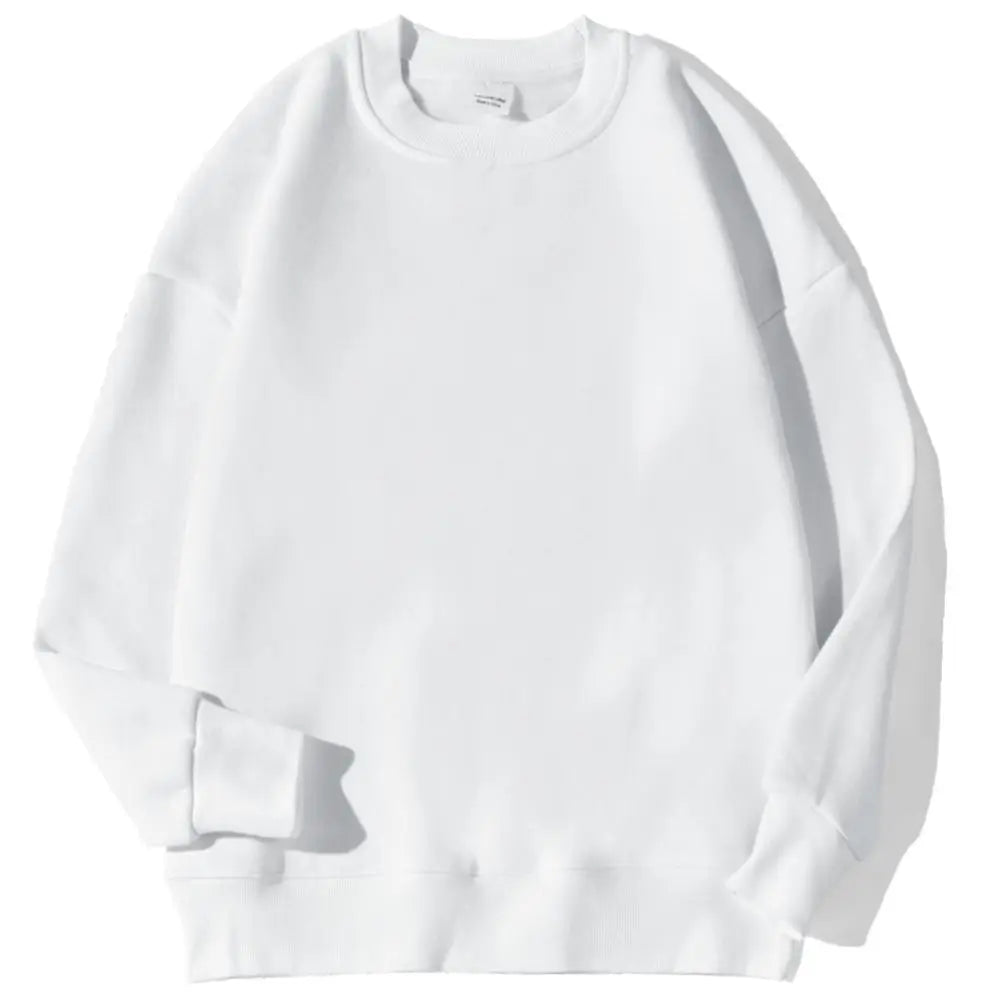 Autumn Winter Fleece Pullover Soft Breathable O-Neck Sweatshirt