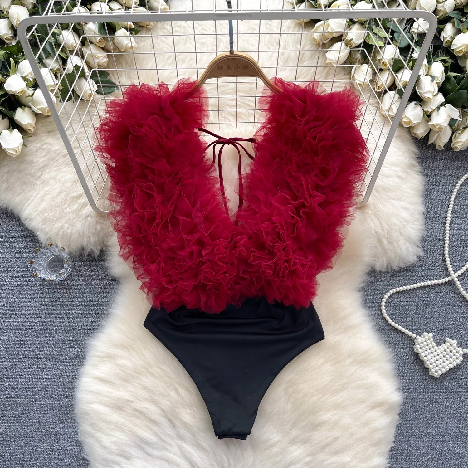 3D Flowers Spliced Sheath Backless Bodysuits