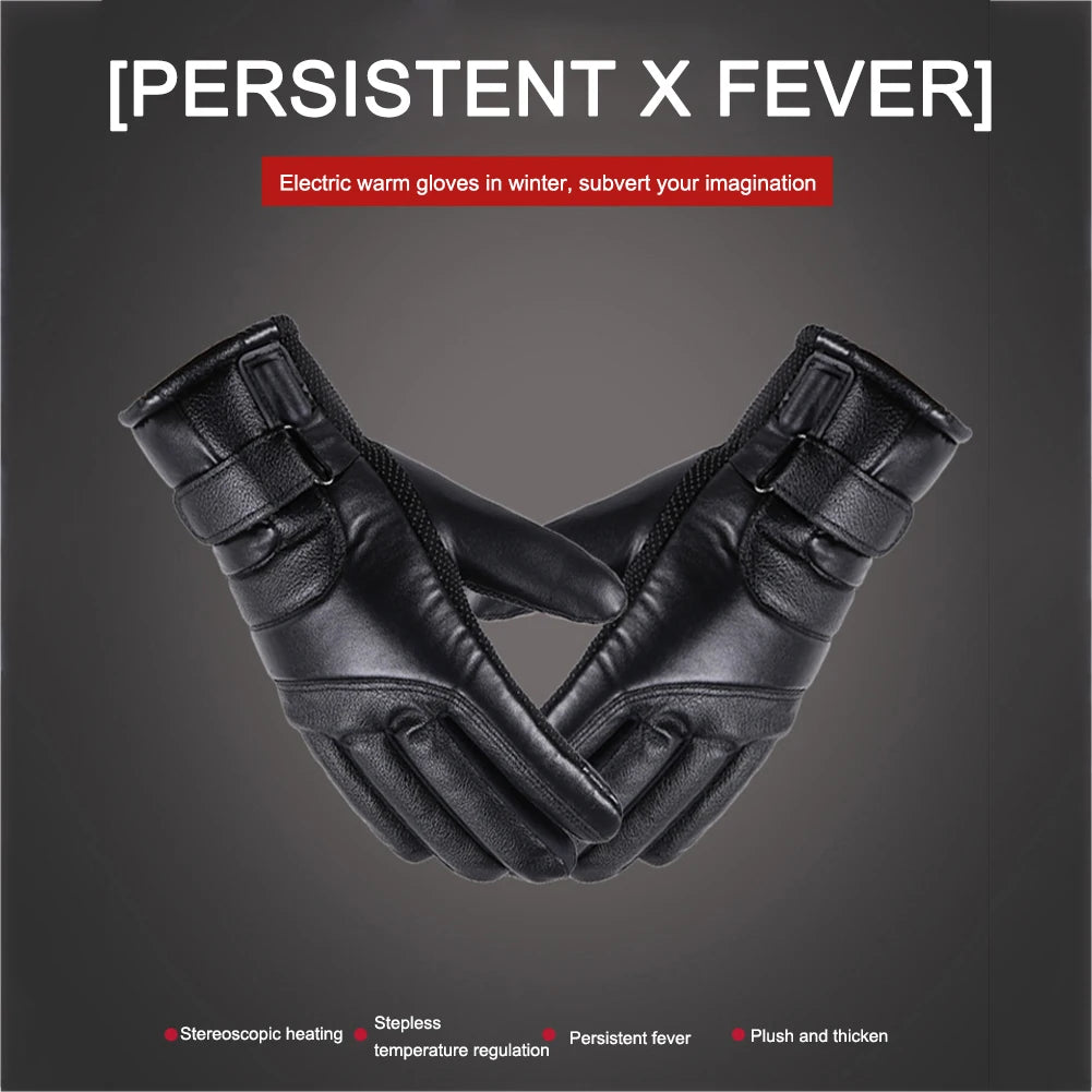 Heated Full Finger Mittens Touch Screen USB Electric Heating Gloves