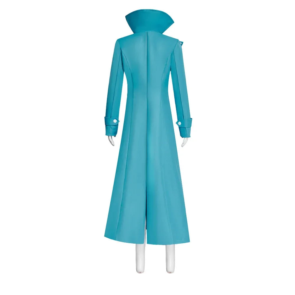 Lucy Wilde Cosplay Costume Blue Long Jacket Animated Movies Lucy's Overcoat Wome Halloween Partyn's Trench Coat Wig For Woman