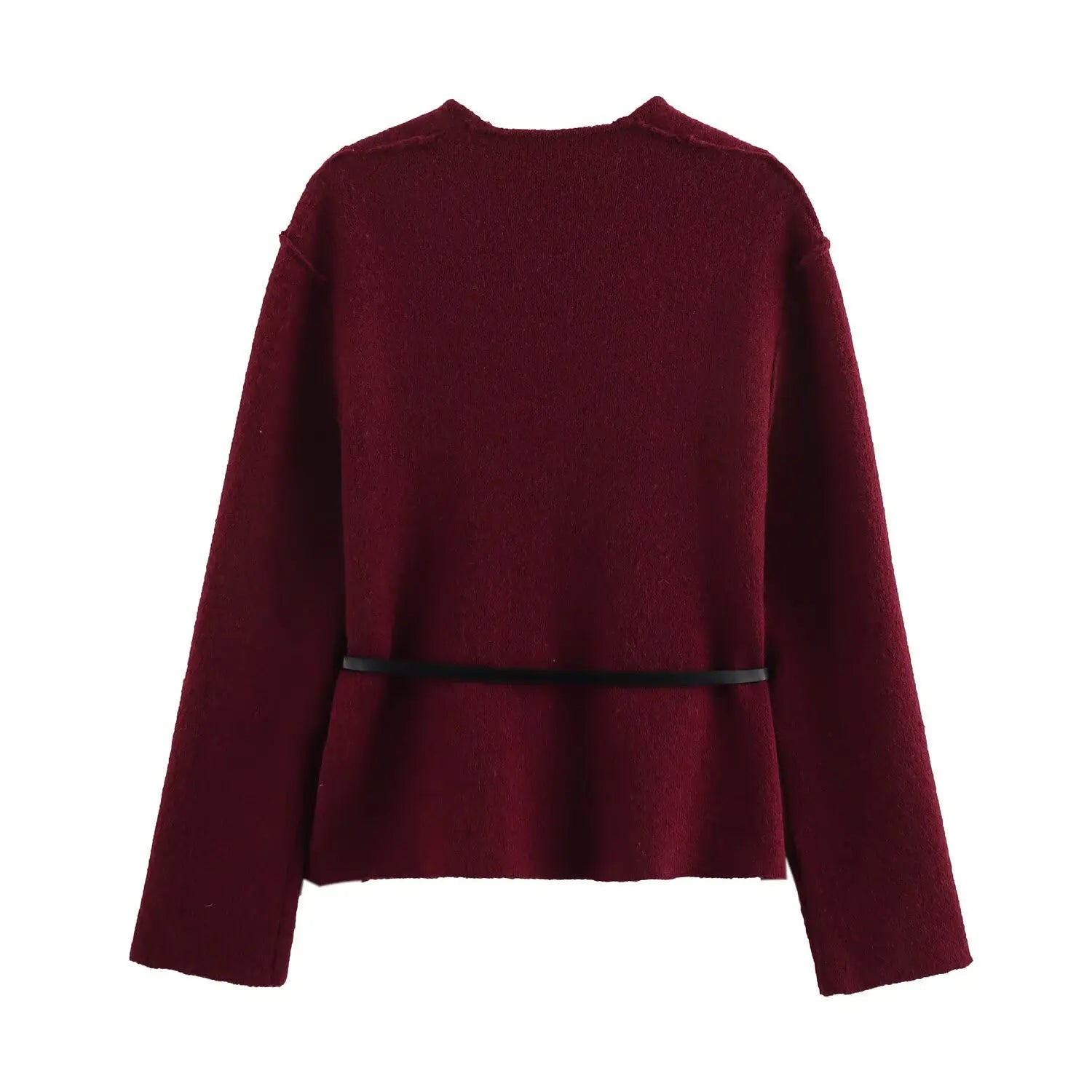 Long-sleeved Loose Hem Cardigan