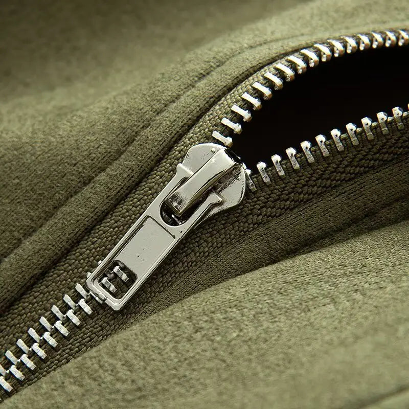 Loose Pilot Autumn Faux Suede Texture Jacket