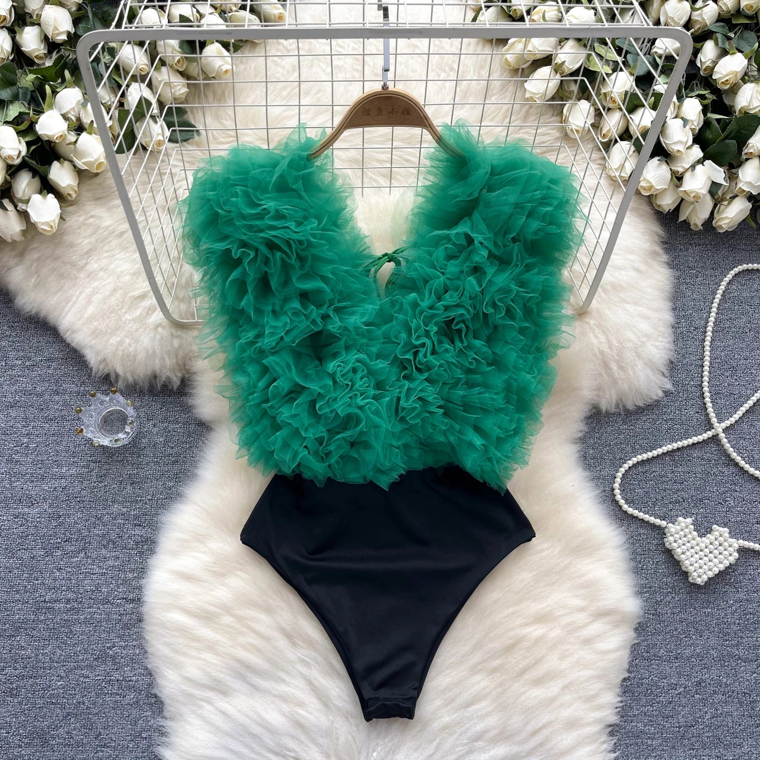 3D Flowers Spliced Sheath Backless Bodysuits