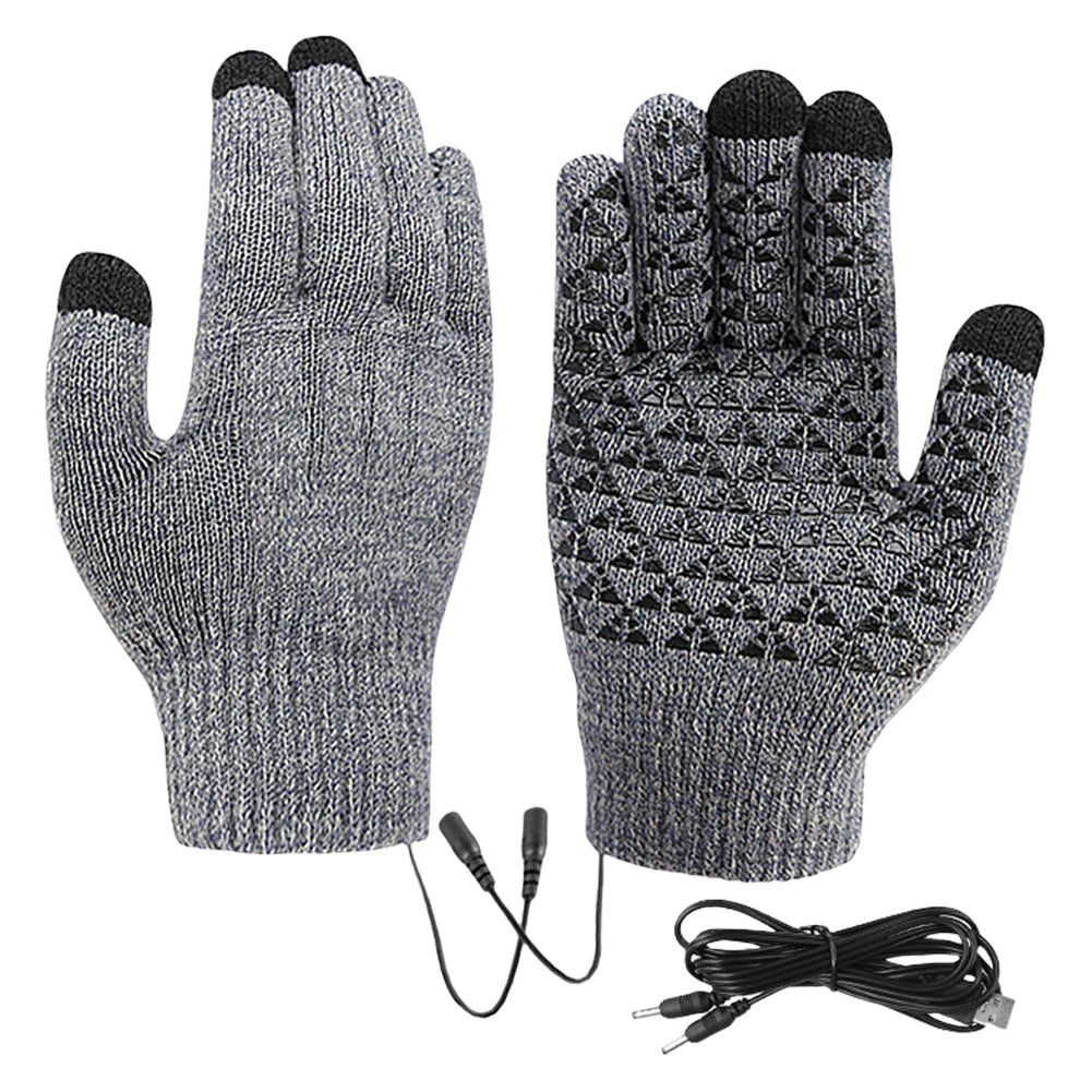 Winter Snowboard Touch Screen Knitted Gloves Hand Warmer Outdoor Riding Skiing Mitten for Cycling Driving Hiking Walking
