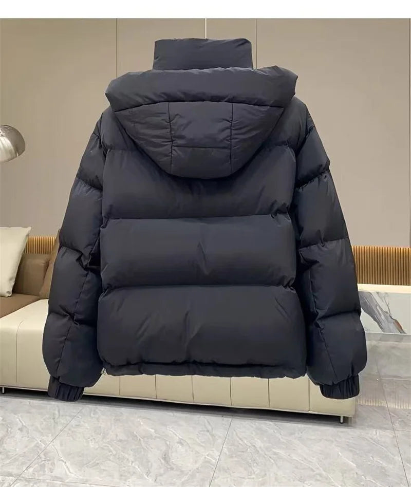 Cotton-Padded Down Parkas Short Bread Outerwear Hooded Cotton Jacket