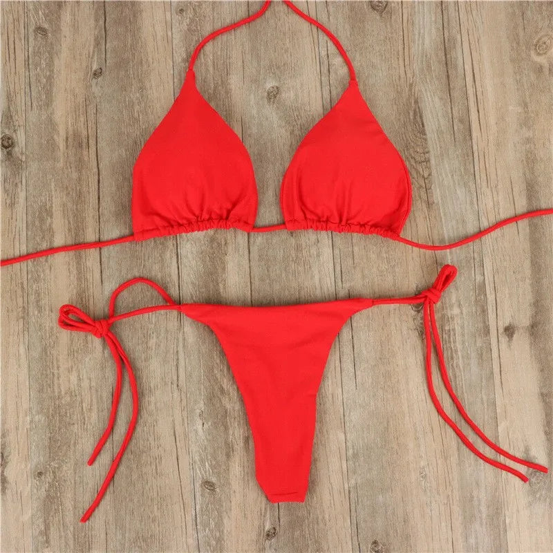 Push-up Padded Bra Thong Two Pieces Swimwear