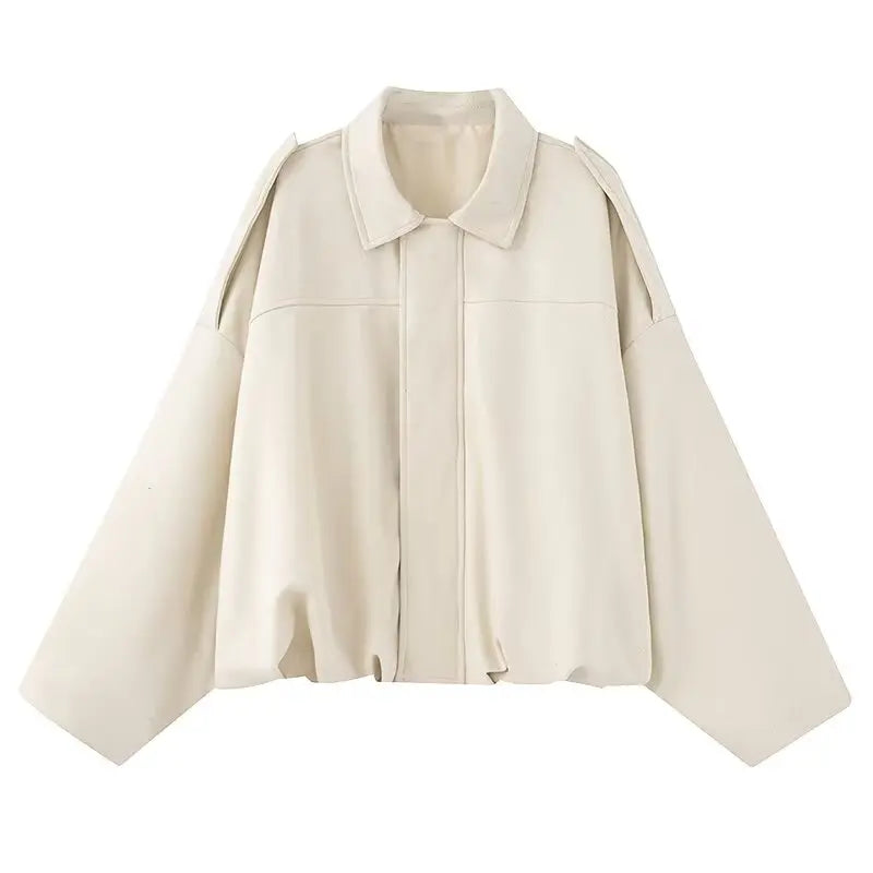 Loose Pilot Autumn Faux Suede Texture Jacket