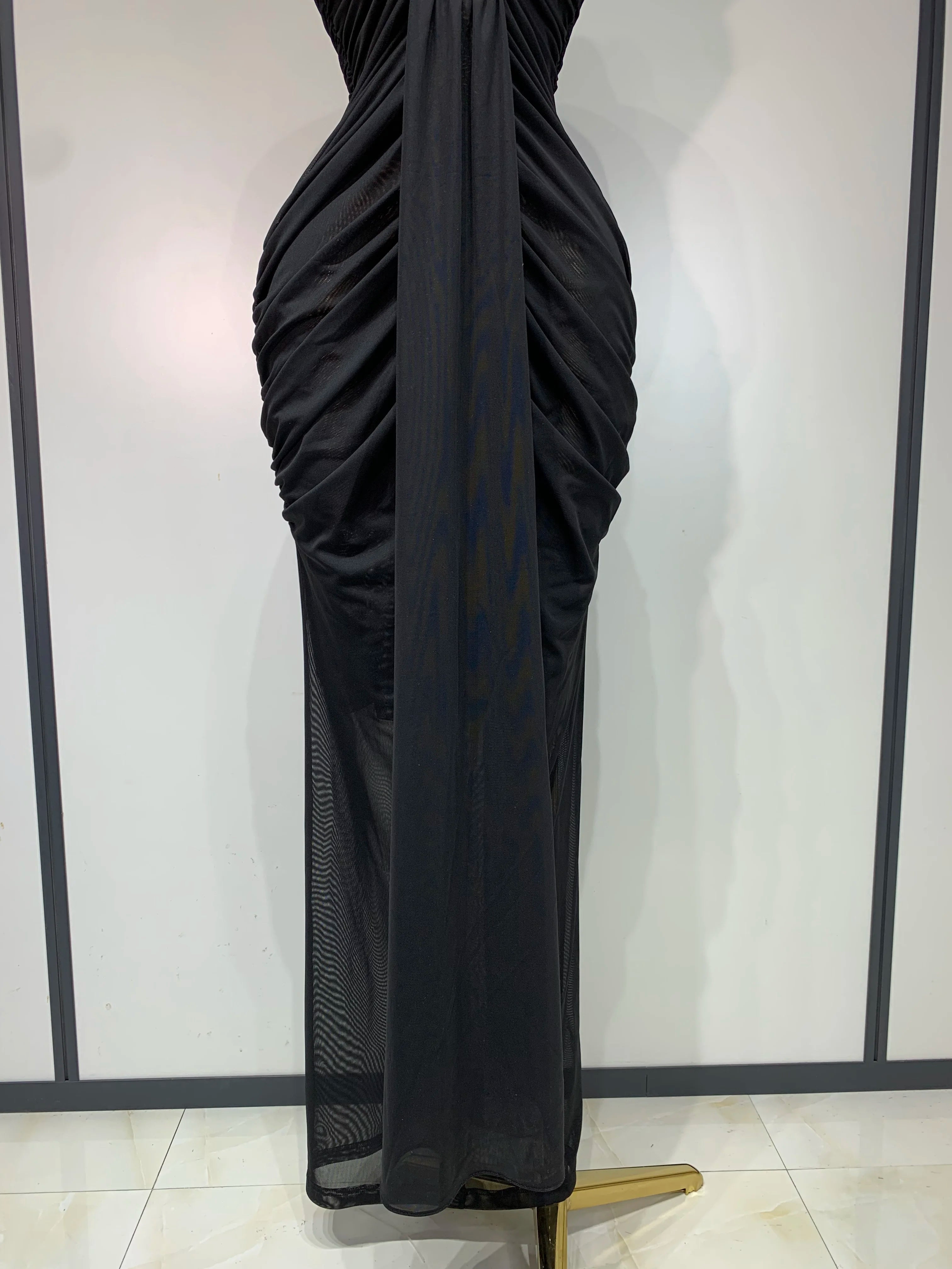 Hollow Out Sleeveless O-Neck Bodycon Dress