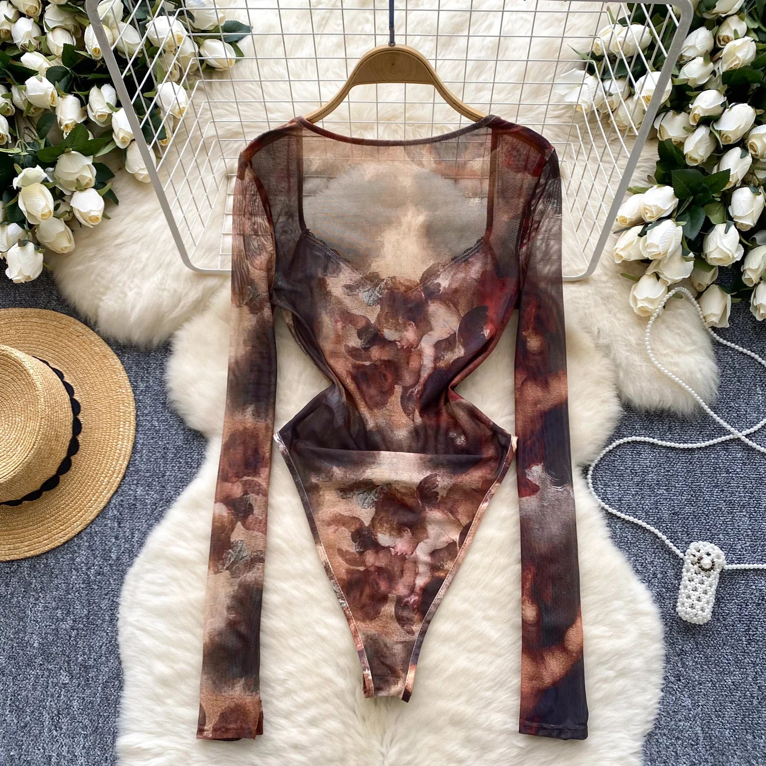 Retro Sheath Open crotch Bodysuits