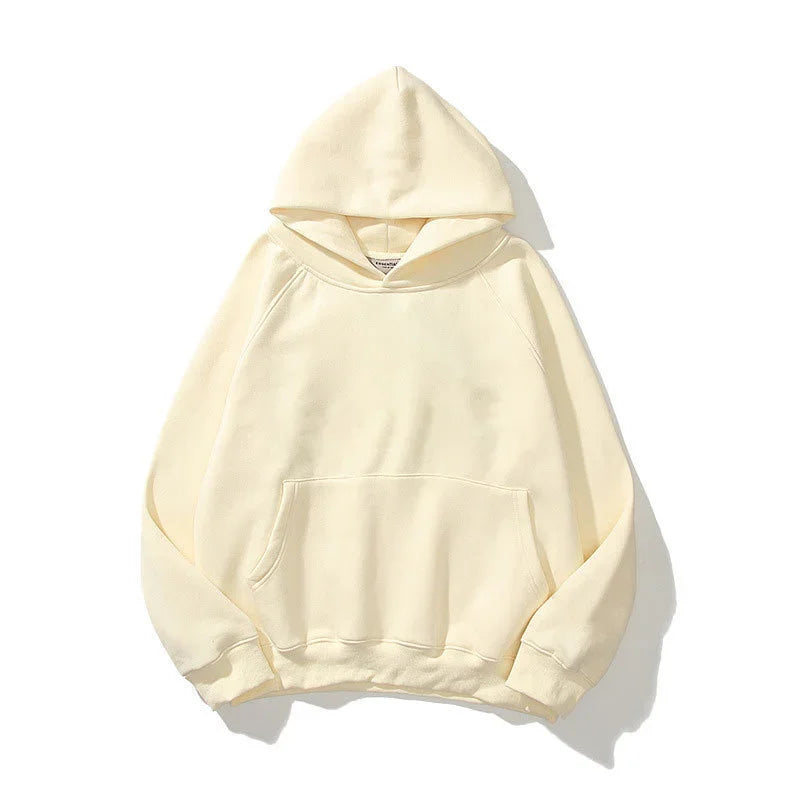 high-quality casual autumn solid Hoodie