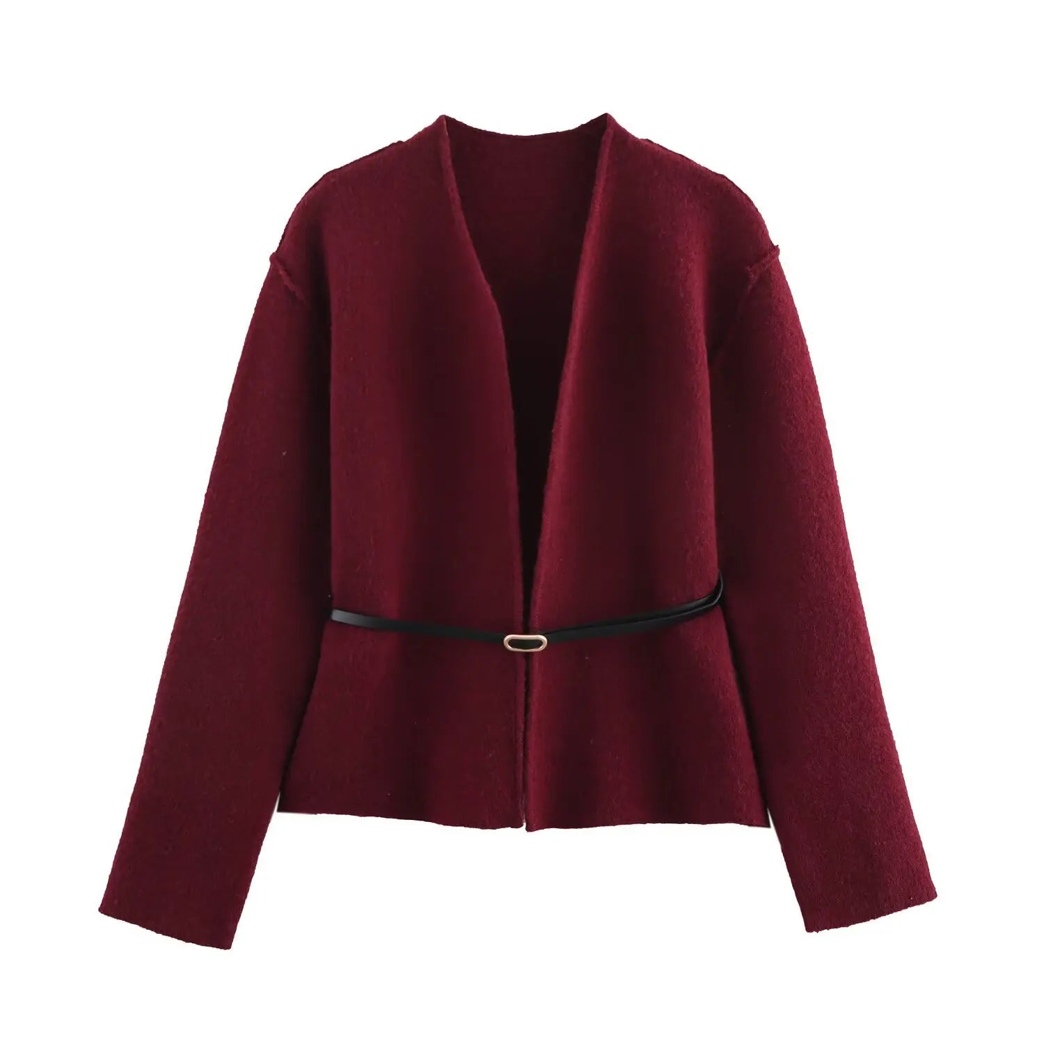 Long-sleeved Loose Hem Cardigan