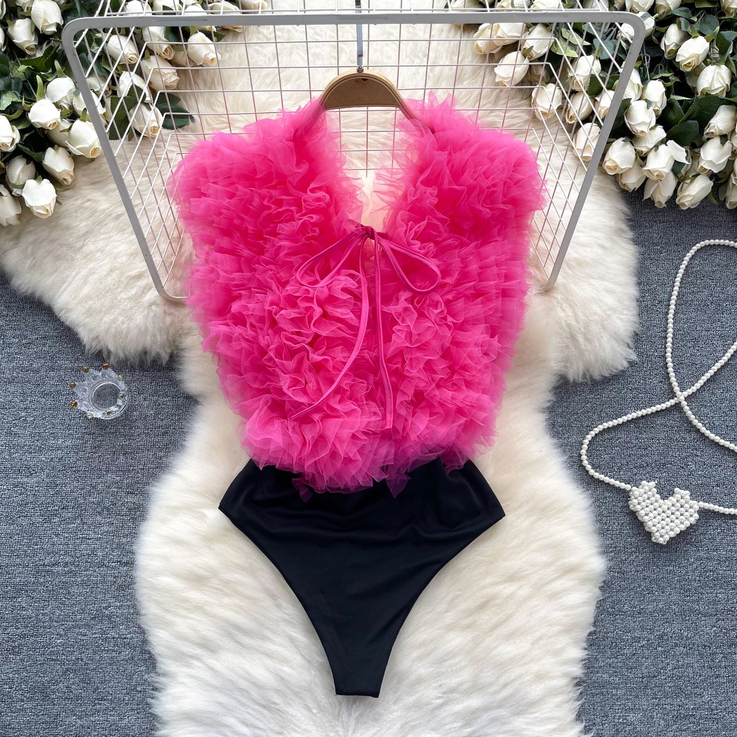 3D Flowers Spliced Sheath Backless Bodysuits