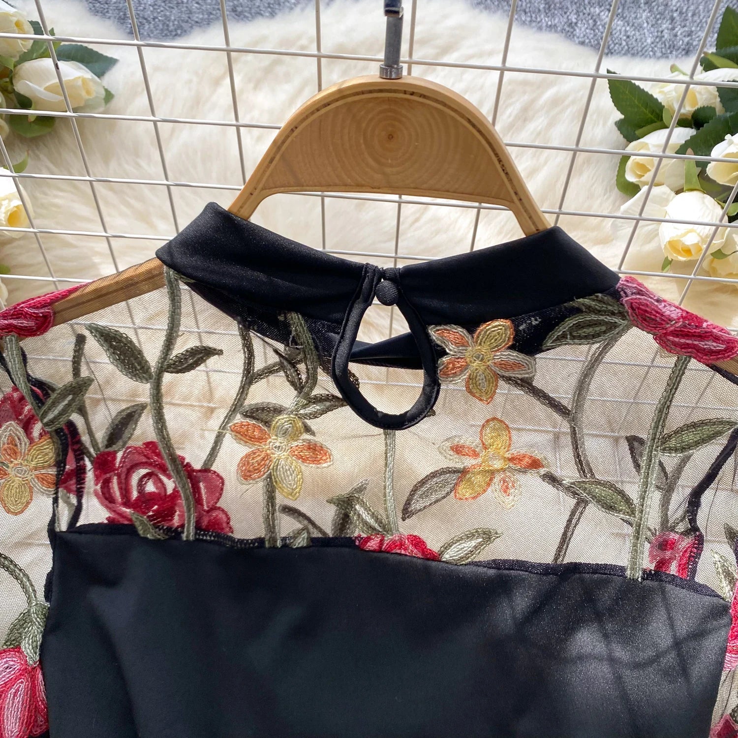 Vintage Embroidery Gauze Bodysuits