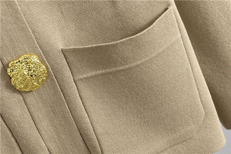 Elegant Knitted 2 Piece Sets Sweater Cardigan Tops And High Waist Wide Leg Pants Outfit