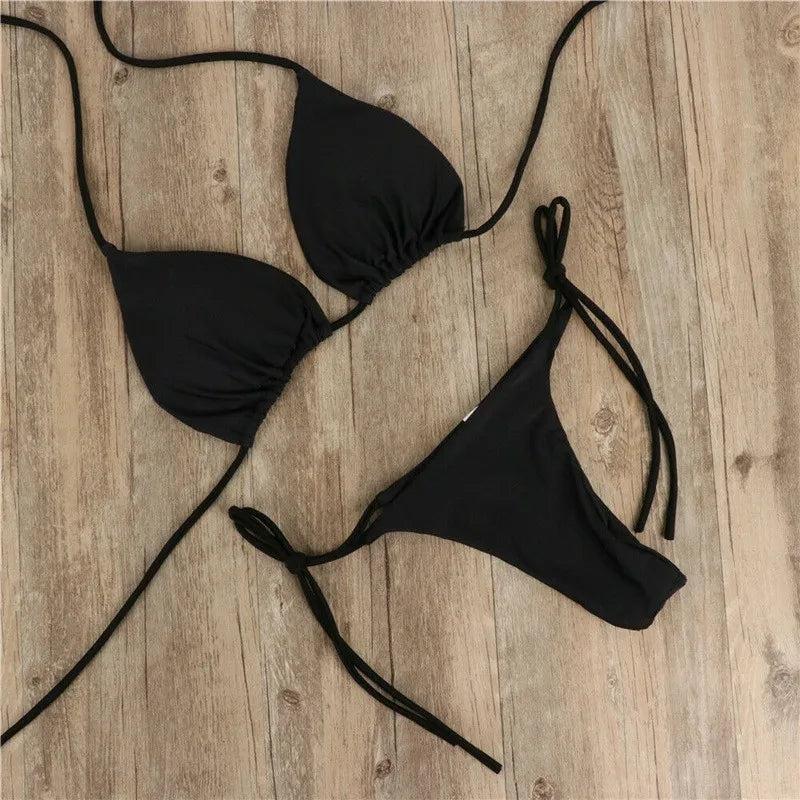 Push-up Padded Bra Thong Two Pieces Swimwear