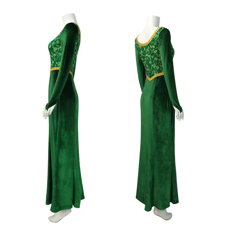 Anime Princess Green Dress Fancy Fantasy Party Suit Roleplay for Halloween