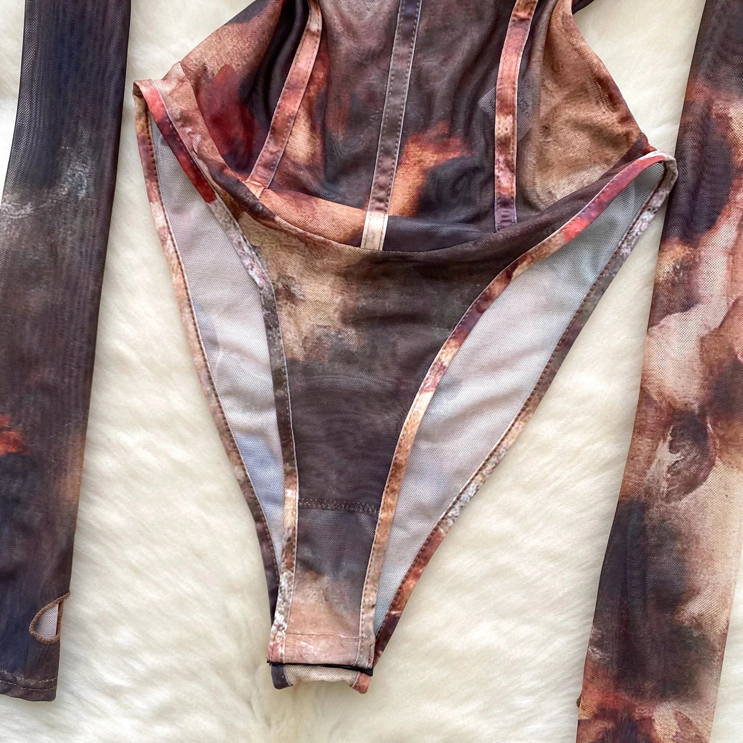 Retro Sheath Open crotch Bodysuits