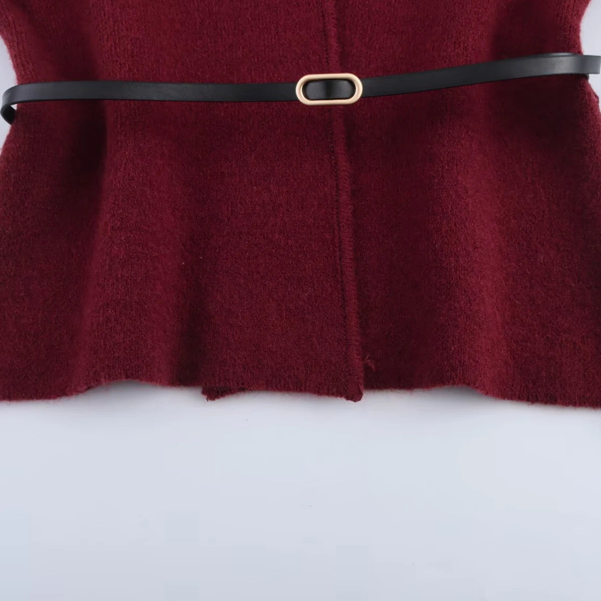 Long-sleeved Loose Hem Cardigan