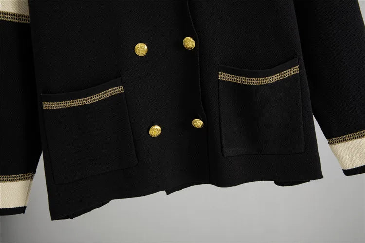 Knitted 2 Piece Sets Sweater Cardigan High Waist Sweatpants Outfit