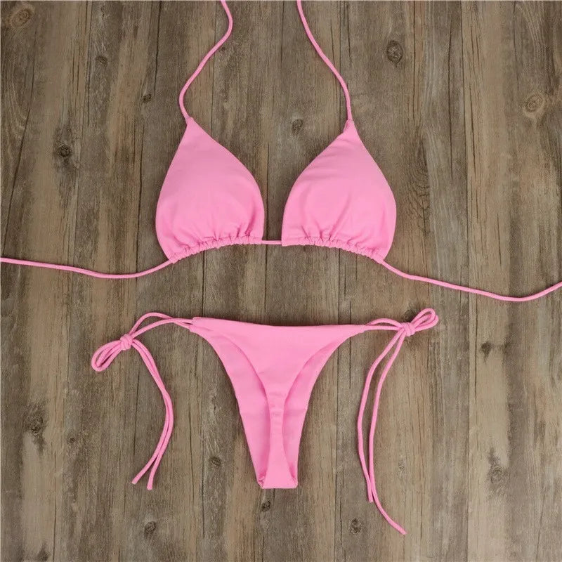 Push-up Padded Bra Thong Two Pieces Swimwear