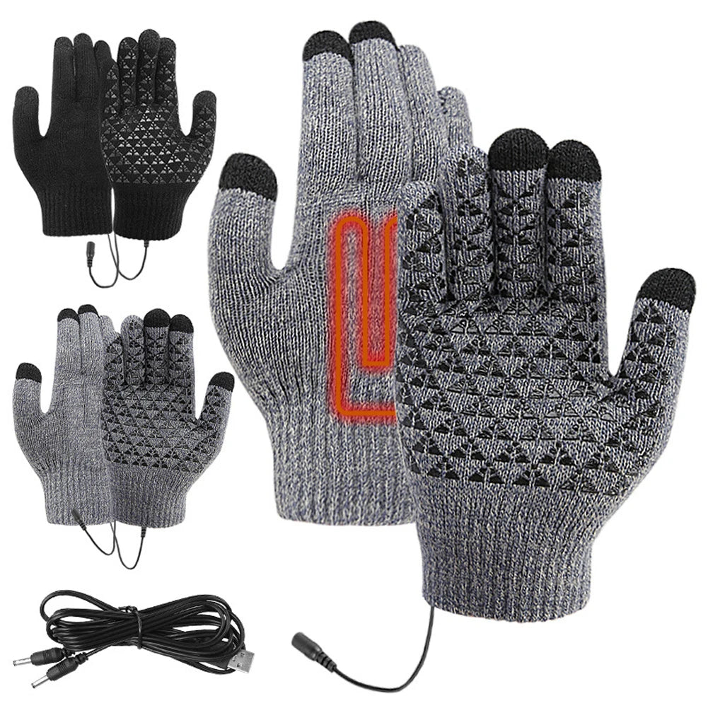 Winter Snowboard Touch Screen Knitted Gloves Hand Warmer Outdoor Riding Skiing Mitten for Cycling Driving Hiking Walking