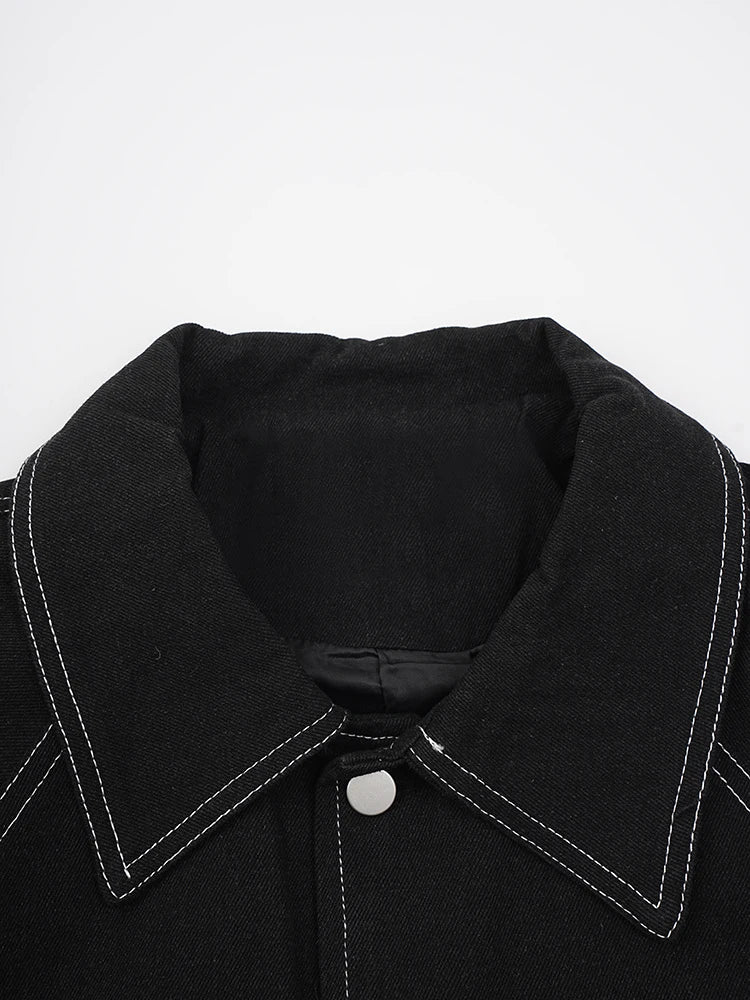 Big Size Denim Jacket Wide Leg Trousers Women's Two Piece Suit