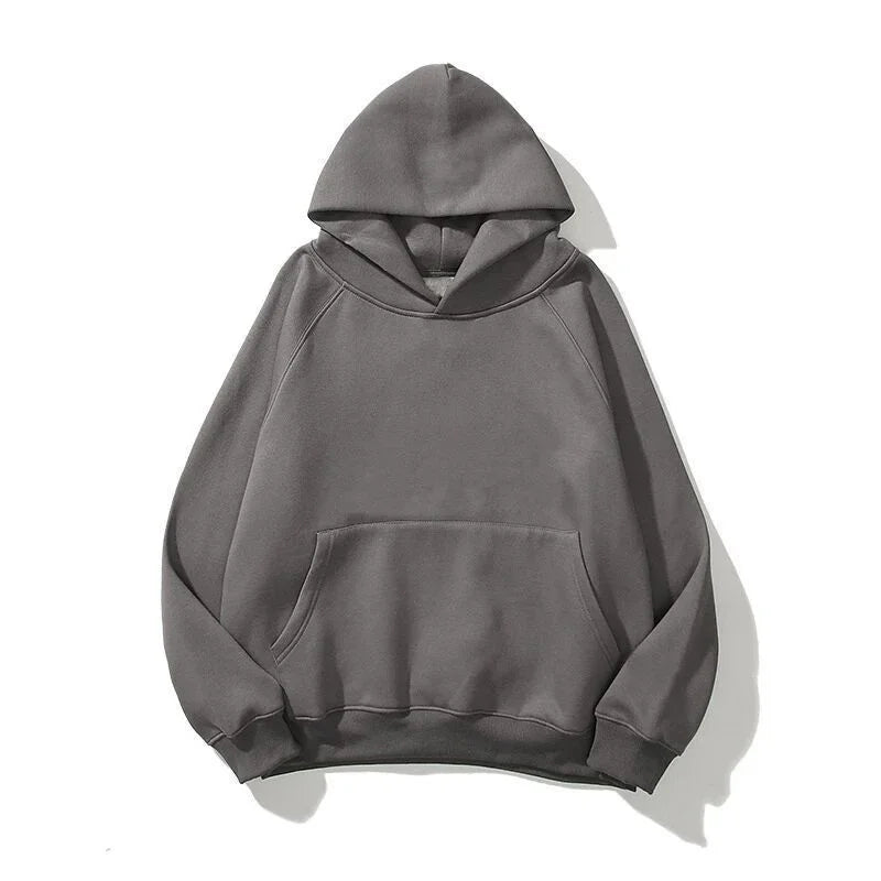 high-quality casual autumn solid Hoodie