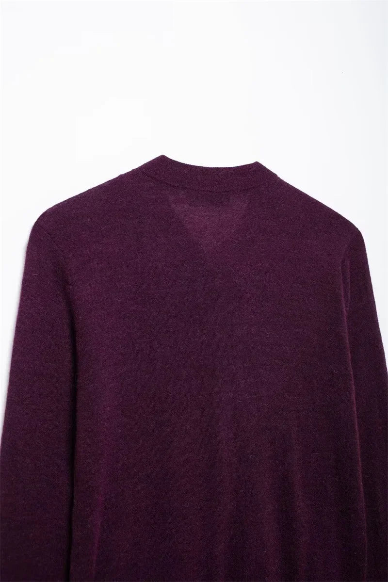 Casual Elegant Bow Wool-Blend Jacket