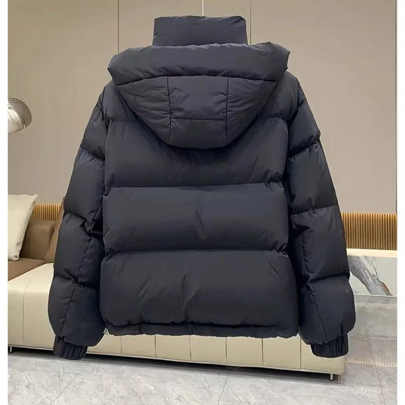 Cotton-Padded Down Parkas Short Bread Outerwear Hooded Cotton Jacket