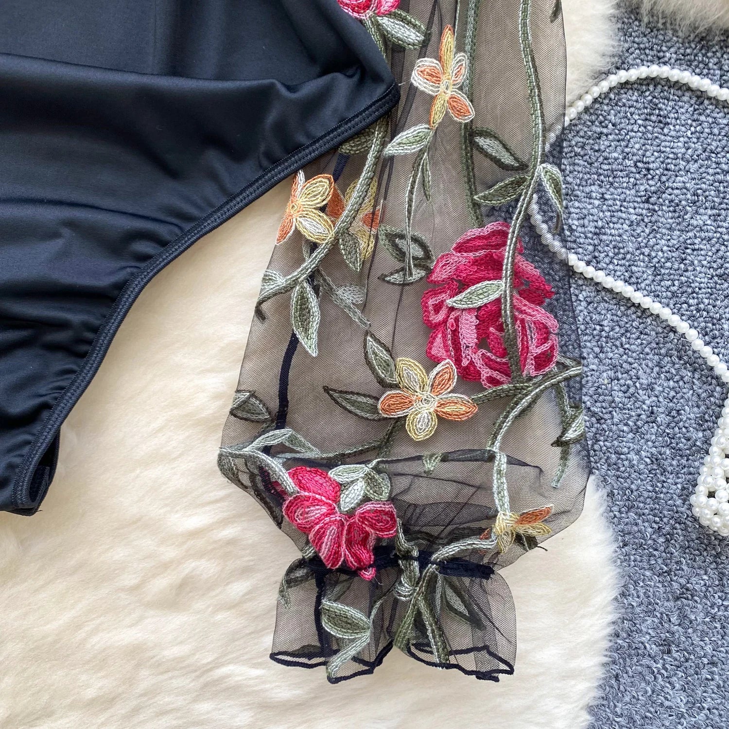 Vintage Embroidery Gauze Bodysuits