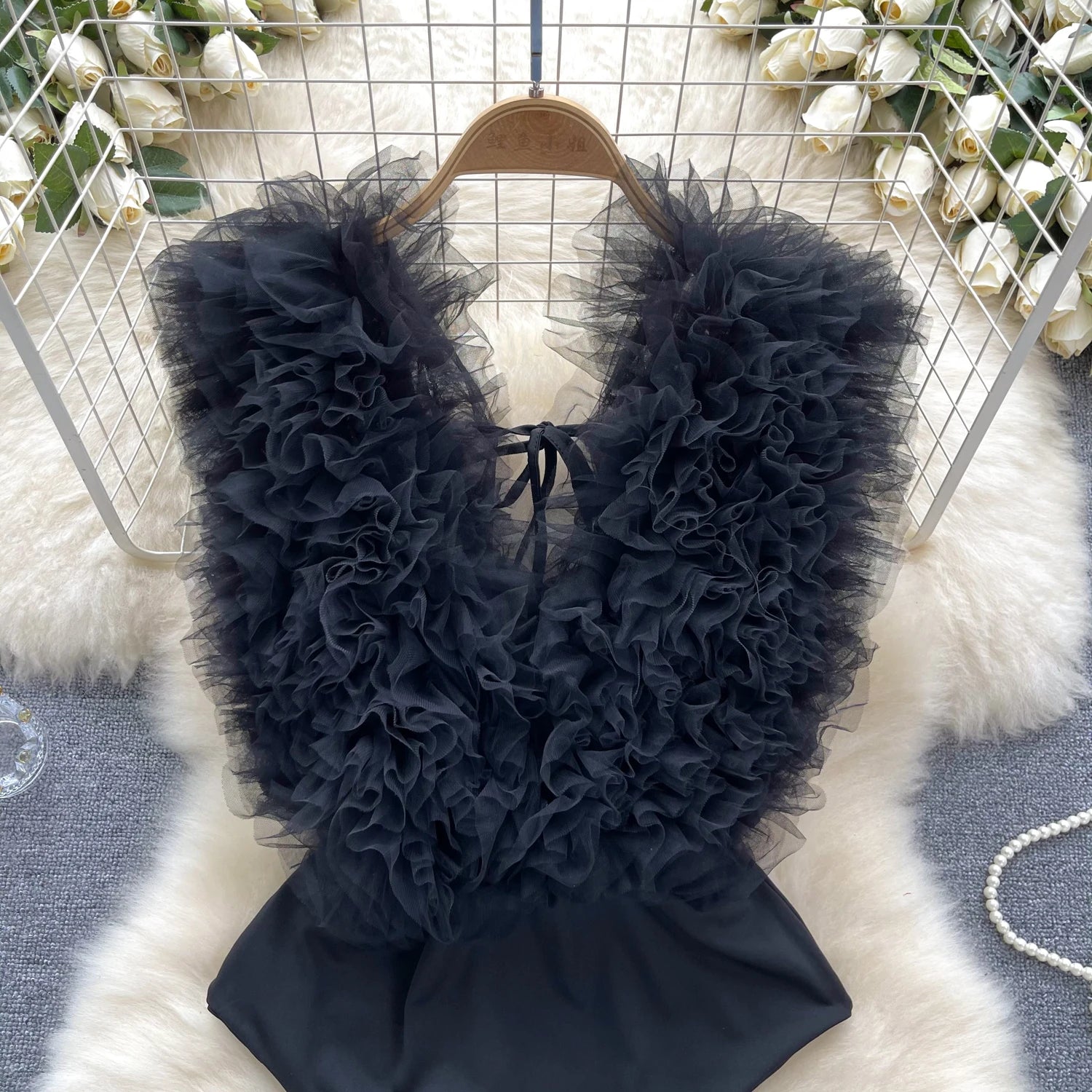 3D Flowers Spliced Sheath Backless Bodysuits