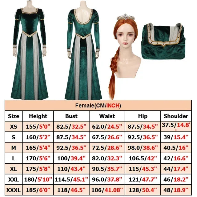 Princess Fiona cosplay women costume
