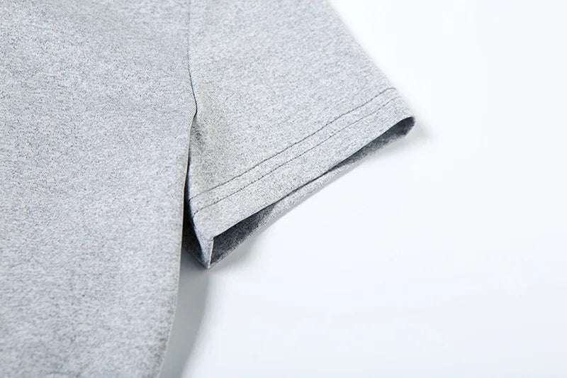 Two Piece Short Sleeve O-neck Bodysuits+pleated Maxi Split Skirts