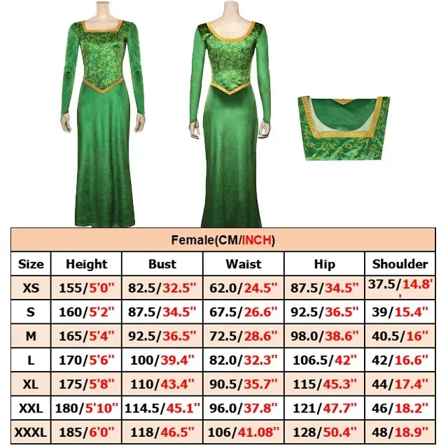 Princess Fiona cosplay women costume