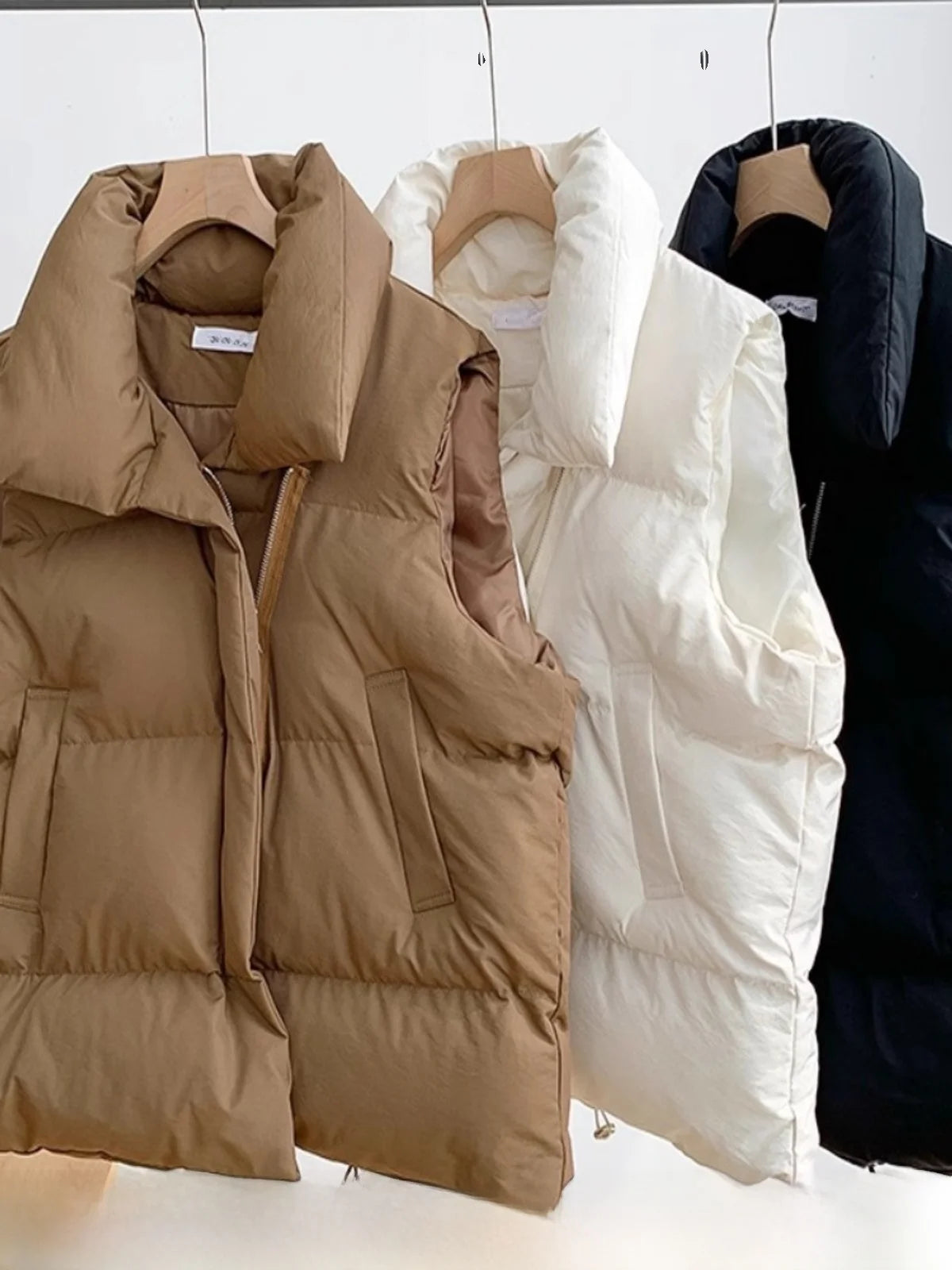 Loose down Feather Cotton Vest