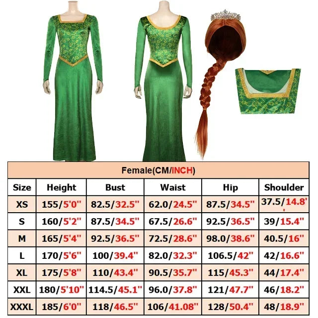 Princess Fiona cosplay women costume