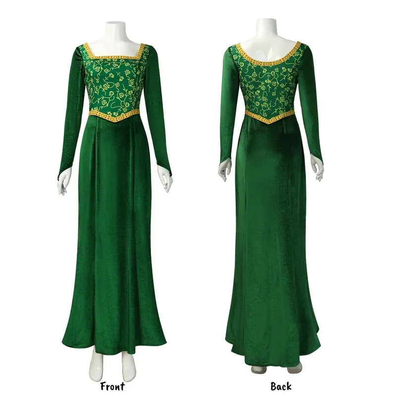 Anime Princess Green Dress Fancy Fantasy Party Suit Roleplay for Halloween