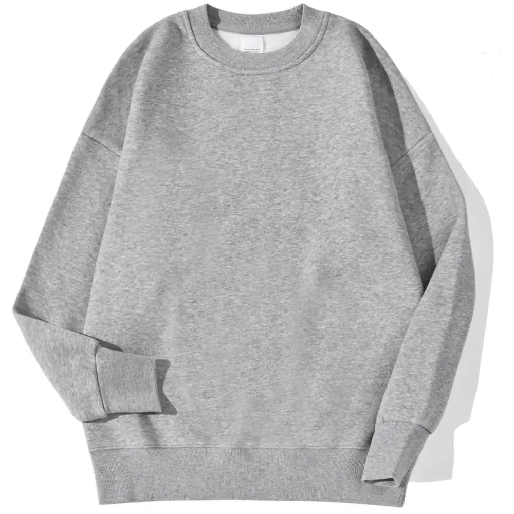Autumn Winter Fleece Pullover Soft Breathable O-Neck Sweatshirt