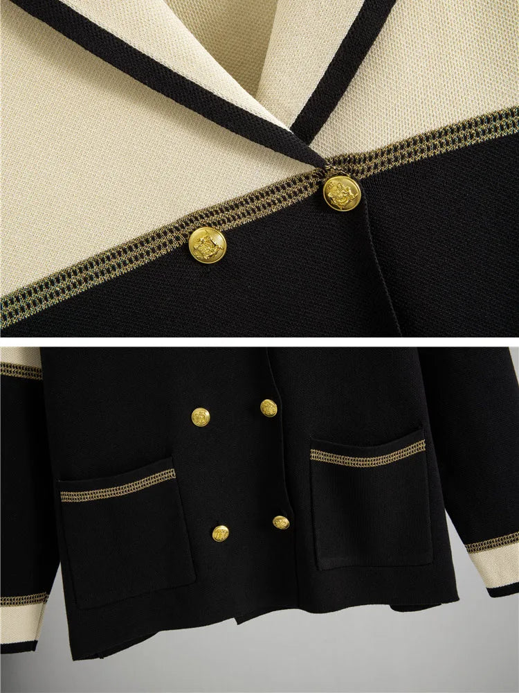 Knitted 2 Piece Sets Sweater Cardigan High Waist Sweatpants Outfit