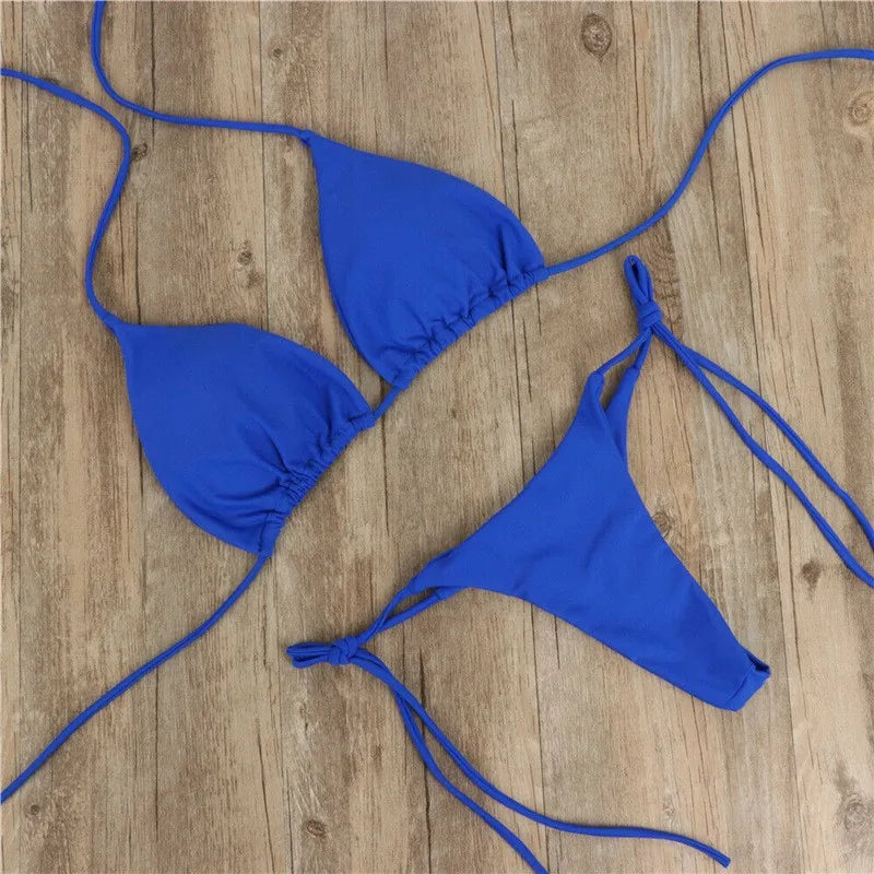 Push-up Padded Bra Thong Two Pieces Swimwear
