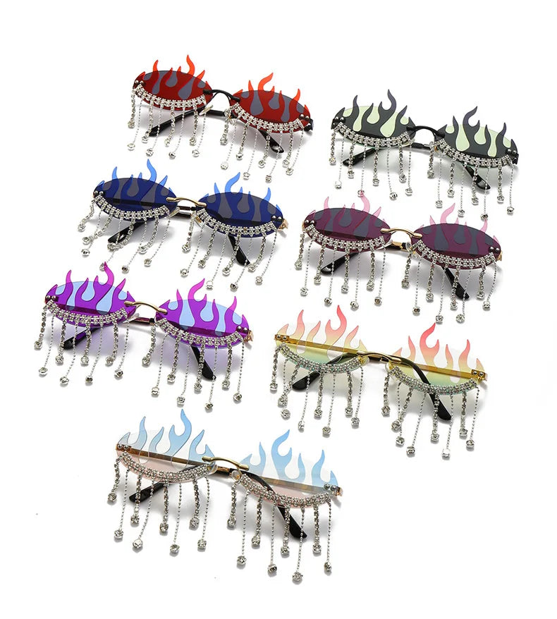 Diamonds Fire Flame Sunglasses