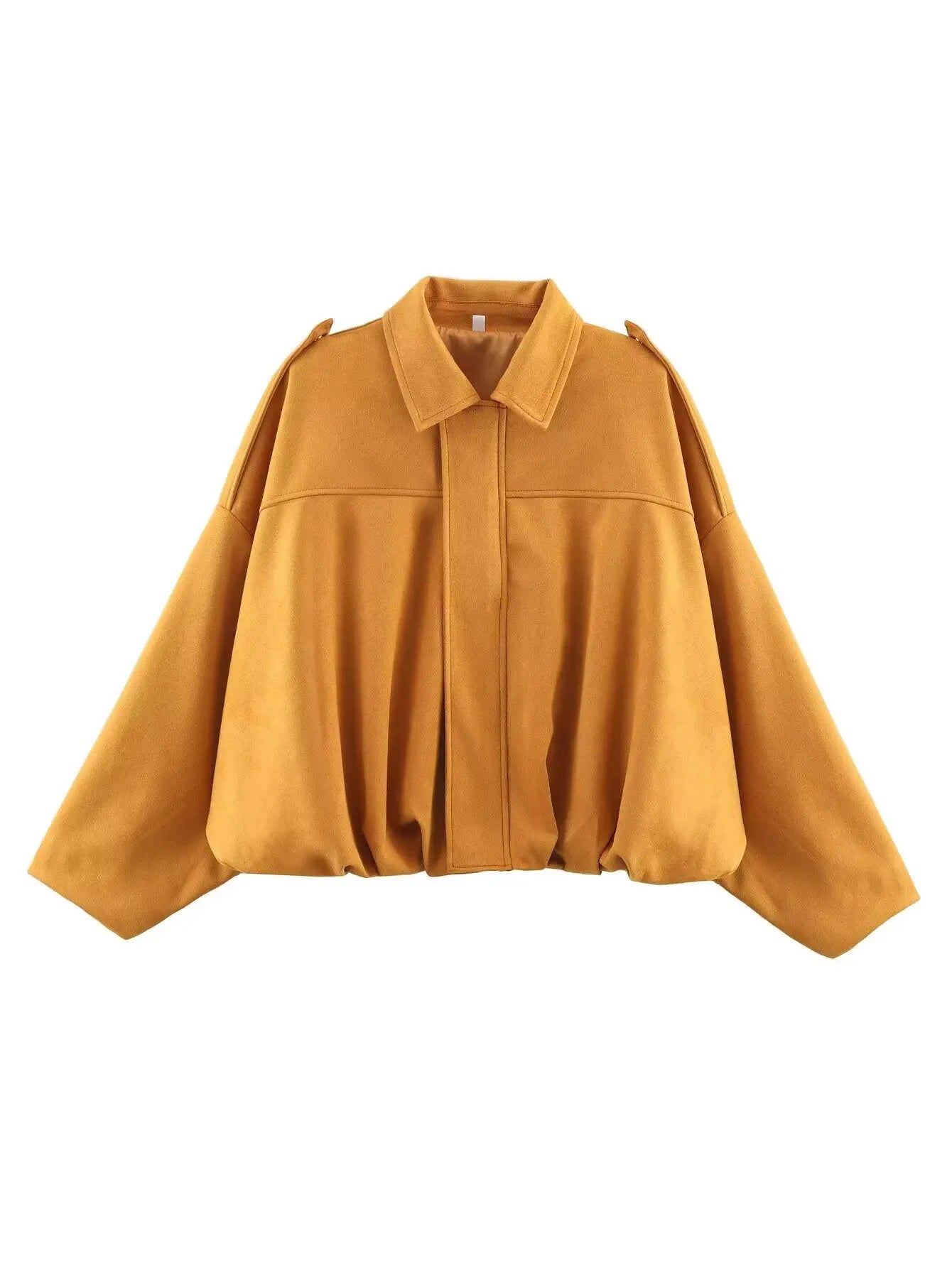 Loose Pilot Autumn Faux Suede Texture Jacket