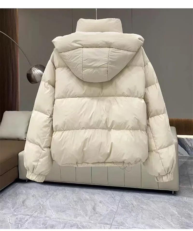 Cotton-Padded Down Parkas Short Bread Outerwear Hooded Cotton Jacket