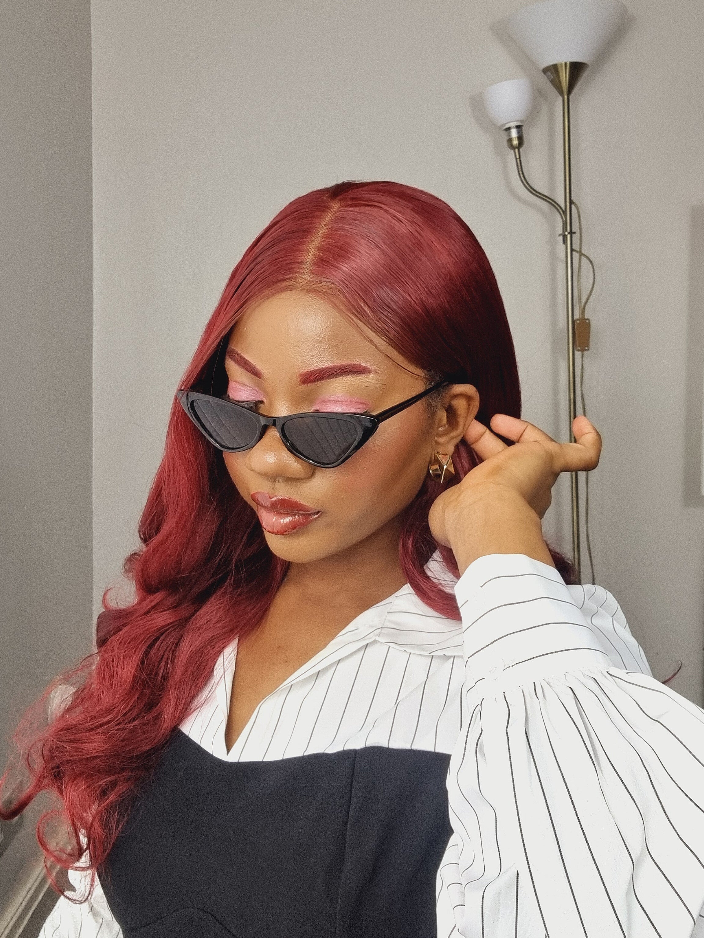 Retro Vintage Narrow Cat Eye Sunglasses Set 3 Pairs