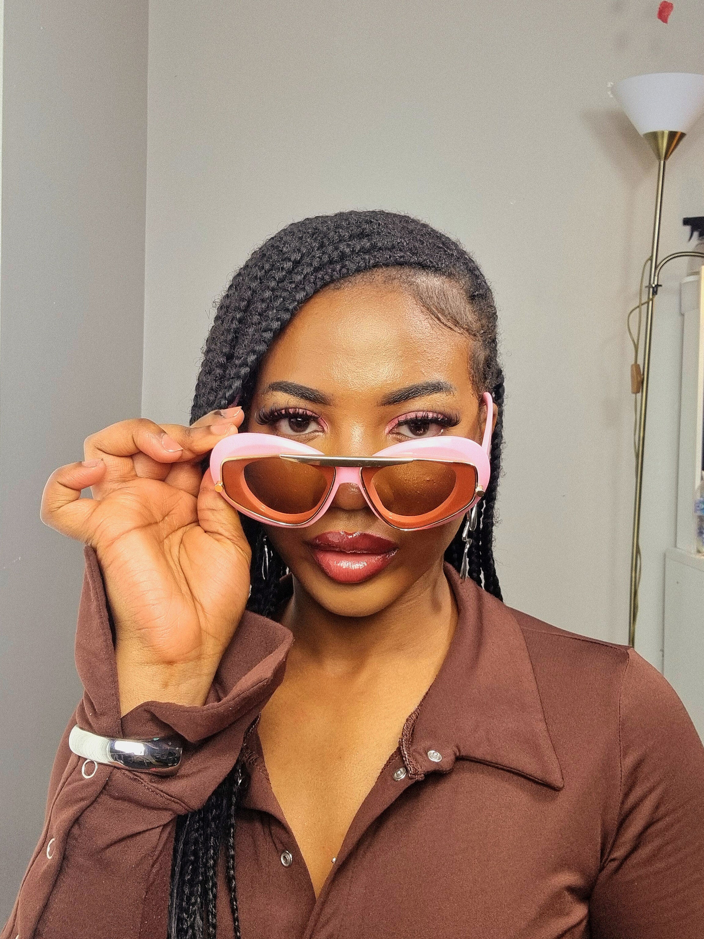 Punk Oval Y2K Hip Hop Unisex Shades Eyewear Sunglasses