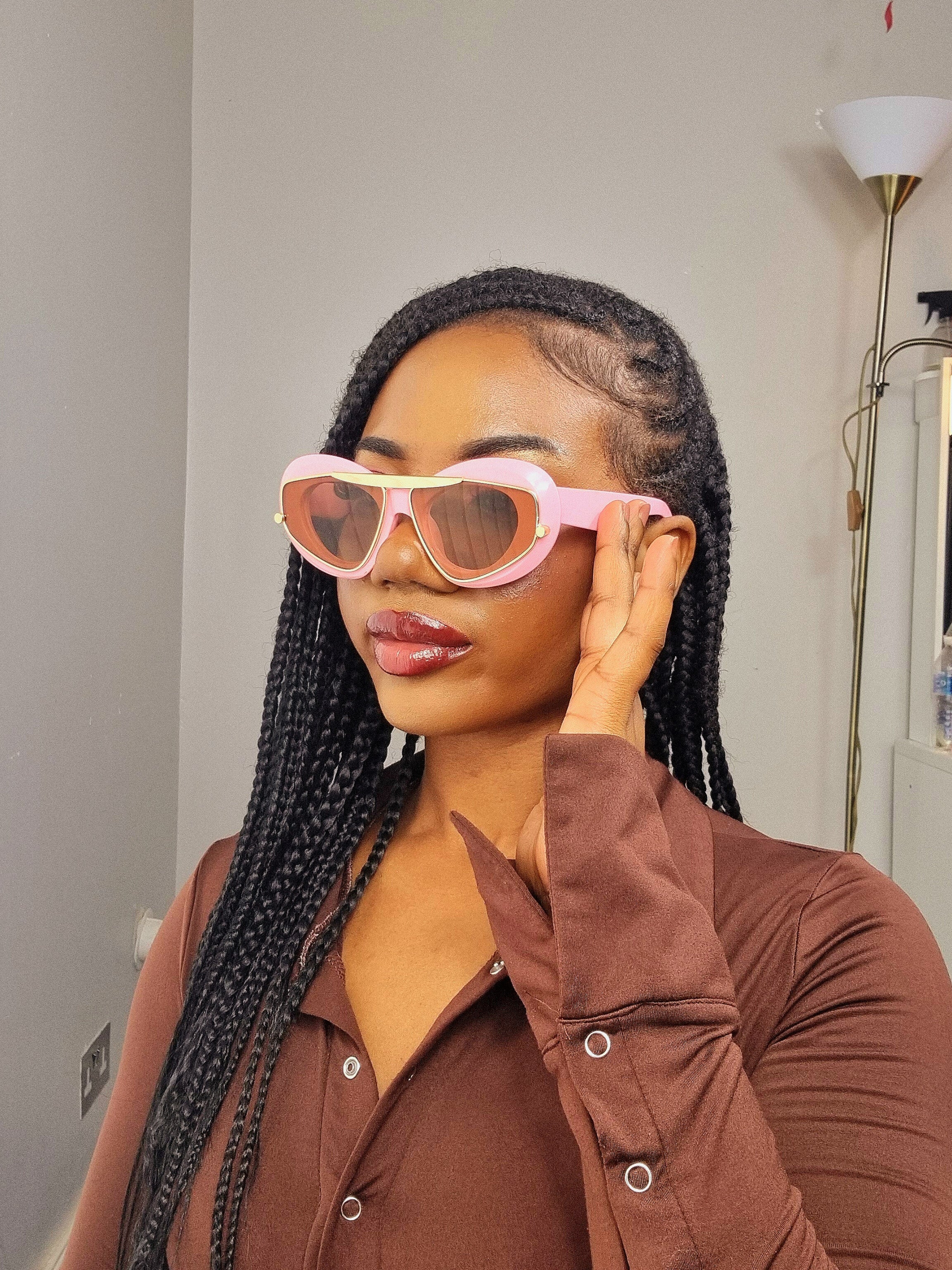 Punk Oval Y2K Hip Hop Unisex Shades Eyewear Sunglasses